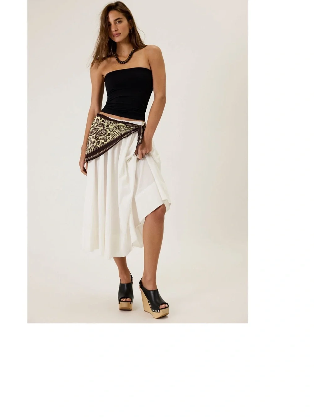 Free People Black Strapless Carrie Tube Top M/L NWOT